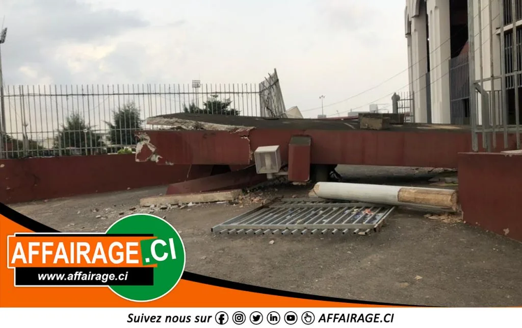 Côte d’Ivoire: Une partie du palais des sports de Treicheville démolie Une partie du palais des sports