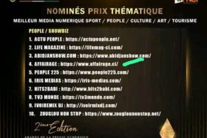 APN 2022 : AFFAIRAGE.ci nominé dans la catégorie Prix Thématique, "Meilleur Média Numérique" APN 2022 : AFFAIRAGE.ci nominé dans la catégorie Prix Thématique, "Meilleur Média Numérique" | Affairage.ci