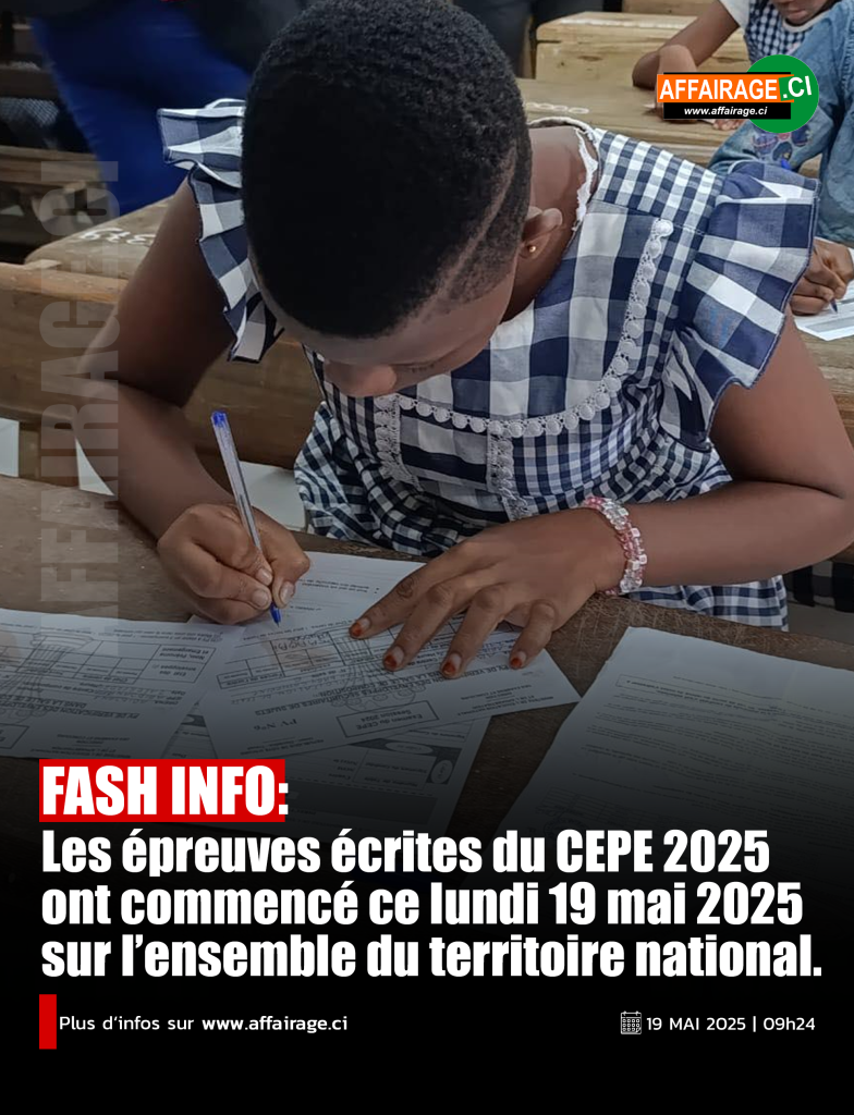 CEPE 2025 : plus de 588 000 candidats en lice à travers la Côte d’Ivoire CEPE 2025
